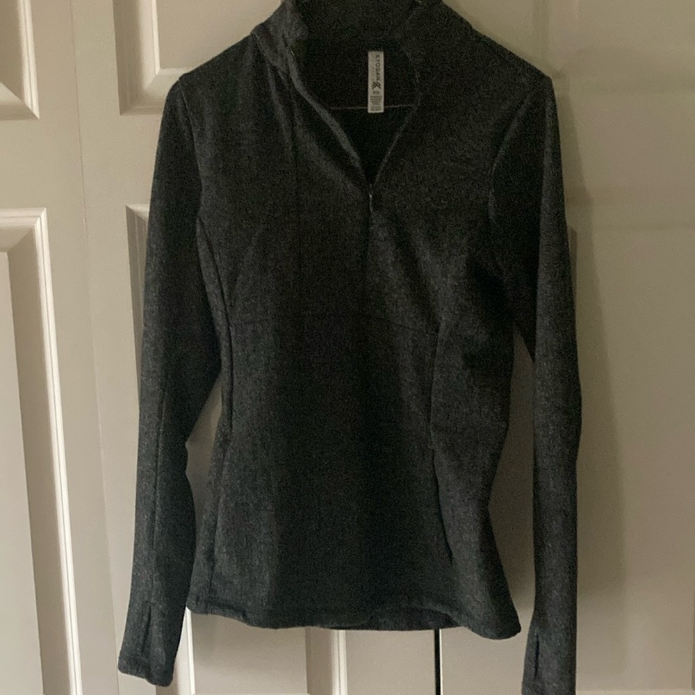 Kyodan Outdoor athletic pullover women’s small dark gray 1/4 zip running hiking